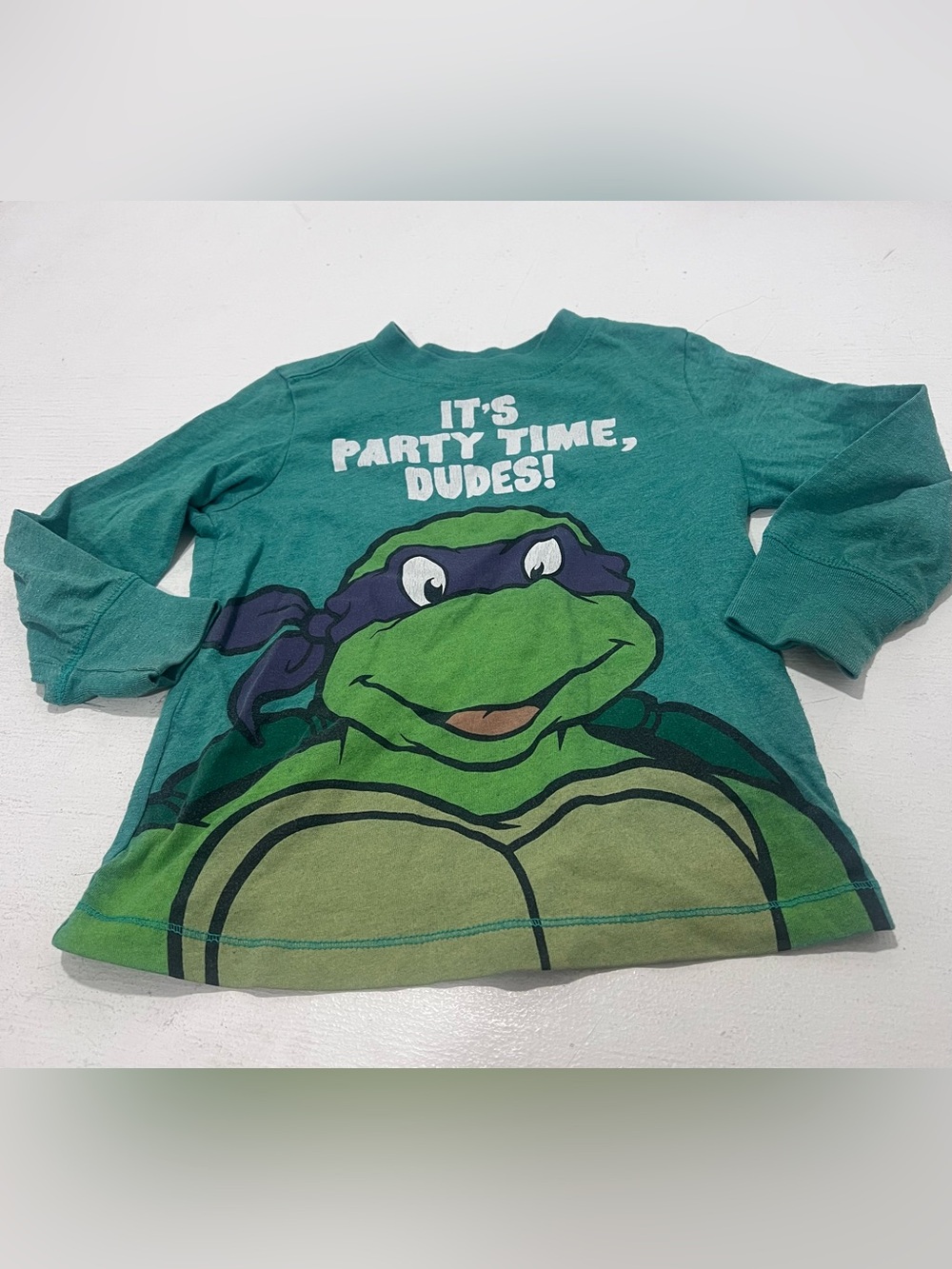 Ninja Turtle Shirt Boys 3T Long Sleeve Green